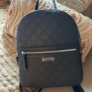 Nine West Embossed Black Backpack